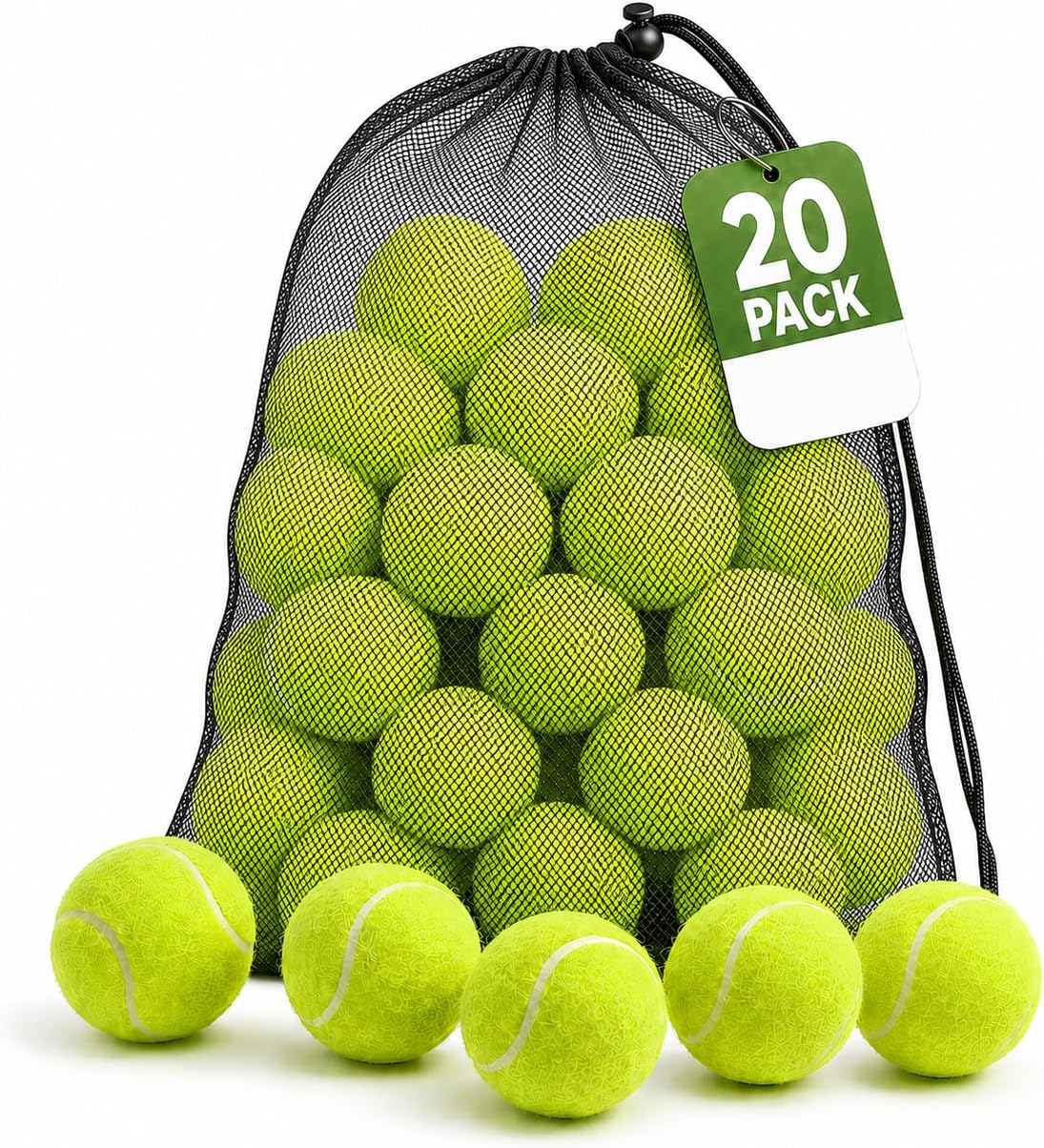 BulkPack Visible Tennis Balls For Youth Outdoor Play