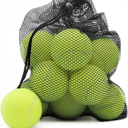 MultiPurpose Training Tennis Balls With Drawstring Mesh Bag