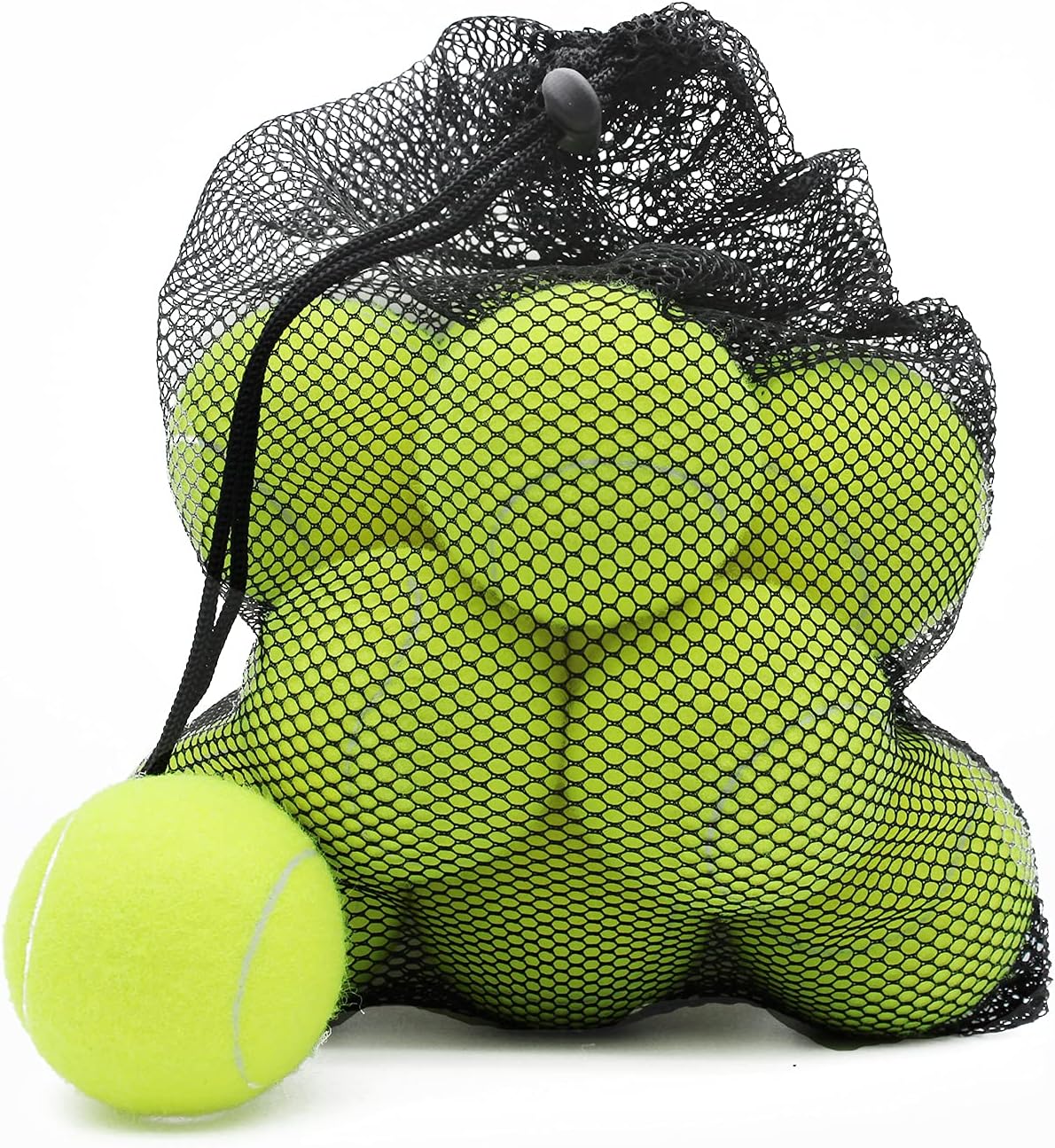 MultiPurpose Training Tennis Balls With Drawstring Mesh Bag